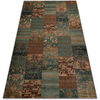Tapis Rugsx Tapis en laine KASHQAI 4327 400 Patchwork 200x250 cm Vert 200x250 cm. . Maison & D&eacute;co > Tapis.