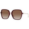 Lunettes sur Grenoble : Lunettes de soleil Valentino Bags VA4077 Occhiali da sole, Bordeaux/Marron, 57 mm