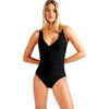 Maillots de bain Admas Maillot de bain 1 pi&egrave;ce pr&eacute;form&eacute; shapewear Curvy Noir