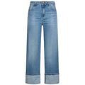 Pantalons sur Grenoble : Jeans Liu Jo Jean &eacute;vas&eacute; avec revers Bleu