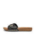 Mules FitFlop IQUSHION ADJUSTABLE BUCKLE LEATHER SLIDES Grenoble