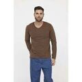 T-shirt Lee Cooper T-shirt AJESSY ML Brown Grenoble