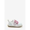 Baskets basses enfant benjie Myrtille c?ur Premiers pas Blanc Paillettes fuchsia Blanc