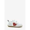 Baskets basses enfant benjie Myrtille c?ur Premiers pas Blanc Rouge noir Blanc