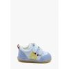 Baskets basses enfant benjie Myrtille logo Premiers pas Bleu ciel Jaune
