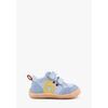 Baskets basses enfant benjie Myrtille logo Barefoot Premiers pas Bleu ciel Jaune
