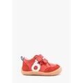 Baskets basses enfant benjie Myrtille logo Barefoot Premiers pas Rouge Blanc Grenoble
