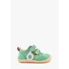 Baskets basses enfant benjie Myrtille logo Barefoot Premiers pas Vert Bleu