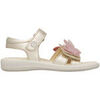 Sandales enfant Naturino Sandales en cuir avec des papillons appliqu&eacute;s MAUDI Gris