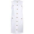 Robe courte Liu Jo Robe courte avec boutons logot&eacute;s Blanc Grenoble