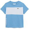 T-shirt enfant Lacoste T-shirt en coton colorblock confortable, respirant et styl&eacute; Bleu