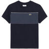 T-shirt enfant Lacoste T-shirt en coton colorblock confortable, respirant et styl&eacute; Noir