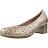 Mocassins Pitillos Salon Laminado Con Ribete Dor&eacute;