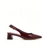 Chaussures escarpins Vera Collection Ballerines slingback avec boucle, Bordeaux