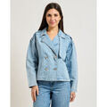 Vestes sur Grenoble : Veste Gaudi Veste femme crois&eacute;e en denim Bleu