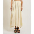 Jupes Manila Grace Jupe longue pour femme avec taille &eacute;lastique Beige Grenoble
