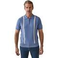 Polos sur Grenoble : Polo Daxon by - Pull polo zipp&eacute; homme Bleu