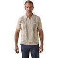 Polos sur Grenoble : Polo Daxon by - Pul polo jacquard zipp&eacute; homme Beige
