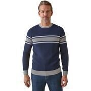 Pull Daxon by - Pull ray&eacute; homme Bleu