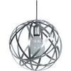 Lustres, suspensions et plafonniers Tosel Suspension globe m&eacute;tal aluminium Argent&eacute; Unique. . Maison & D&eacute;co > Lustres, suspensions et plafonniers.