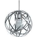 Lustres, suspensions et plafonniers Tosel Suspension globe m&eacute;tal aluminium Argent&eacute; Unique. . Maison & D&eacute;co > Lustres, suspensions et plafonniers.