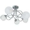 Lustres, suspensions et plafonniers Tosel Lustre multi bras m&eacute;tal aluminium Argent&eacute; Unique. . Maison & D&eacute;co > Lustres, suspensions et plafonniers.