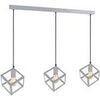 Lustres, suspensions et plafonniers Tosel Lustre bar m&eacute;tal aluminium Argent&eacute; Unique. . Maison & D&eacute;co > Lustres, suspensions et plafonniers.