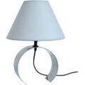 Lampes de bureau Tosel Lampe de chevet demi cylindrique m&eacute;tal aluminium Argent&eacute; Unique. . Maison & D&eacute;co > Lampes de bureau.