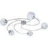 Lustres, suspensions et plafonniers Tosel Plafonnier multi bras m&eacute;tal aluminium Argent&eacute; Unique. . Maison & D&eacute;co > Lustres, suspensions et plafonniers.