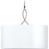 Lustres, suspensions et plafonniers Tosel Suspension cylindrique tissu aluminium et blanc Argent&eacute; Unique. . Maison & D&eacute;co > Lustres, suspensions et plafonniers.