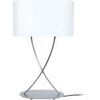 Lampes de bureau Tosel Lampe de salon g&eacute;om&eacute;trique m&eacute;tal aluminium et blanc Argent&eacute; Unique. . Maison & D&eacute;co > Lampes de bureau.