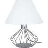 Lampes de bureau Tosel Lampe de salon filaire m&eacute;tal aluminium et blanc Argent&eacute; Unique. . Maison & D&eacute;co > Lampes de bureau.