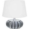 Lampes de bureau Tosel Lampe de salon vase m&eacute;tal aluminium et blanc Argent&eacute; Unique. . Maison & D&eacute;co > Lampes de bureau.