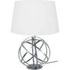 Lampes de bureau Tosel Lampe de salon globe m&eacute;tal aluminium et blanc Argent&eacute; Unique. . Maison & D&eacute;co > Lampes de bureau.