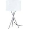 Lampes de bureau Tosel Lampe de chevet tr&eacute;pied m&eacute;tal aluminium et blanc Argent&eacute; Unique. . Maison & D&eacute;co > Lampes de bureau.