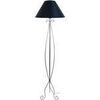 Lampadaires Tosel Lampadaire colonne m&eacute;tal aluminium et noir Argent&eacute; Unique. . Maison & D&eacute;co > Lampadaires.