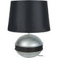 Lampes de bureau Tosel Lampe de salon globe m&eacute;tal aluminium et noir Argent&eacute; Unique. . Maison & D&eacute;co > Lampes de bureau.