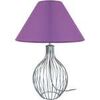 Lampes de bureau Tosel Lampe de salon filaire m&eacute;tal aluminium et violet Argent&eacute; Unique. . Maison & D&eacute;co > Lampes de bureau.