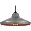 Lustres, suspensions et plafonniers Tosel Suspension conique m&eacute;tal aluminiumet cuivre Argent&eacute; Unique. . Maison & D&eacute;co > Lustres, suspensions et plafonniers.
