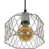 Lustres, suspensions et plafonniers Tosel Suspension g&eacute;om&eacute;trique m&eacute;tal aluminiumet cuivre Argent&eacute; Unique. . Maison & D&eacute;co > Lustres, suspensions et plafonniers.