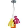 Lustres, suspensions et plafonniers Tosel Lustre grappe m&eacute;tal aluminiumet multicolor Argent&eacute; Unique. . Maison & D&eacute;co > Lustres, suspensions et plafonniers.