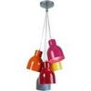 Lustres, suspensions et plafonniers Tosel Lustre grappe m&eacute;tal aluminiumet multicolor Argent&eacute; Unique. . Maison & D&eacute;co > Lustres, suspensions et plafonniers.