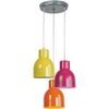Lustres, suspensions et plafonniers Tosel Lustre grappe m&eacute;tal aluminiumet multicolor Argent&eacute; Unique. . Maison & D&eacute;co > Lustres, suspensions et plafonniers.