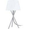 Lampes de bureau Tosel Lampe de chevet tr&eacute;pied m&eacute;tal aluminuim et blanc Argent&eacute; Unique. . Maison & D&eacute;co > Lampes de bureau.