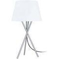 Lampes de bureau Tosel Lampe de chevet tr&eacute;pied m&eacute;tal aluminuim et blanc Argent&eacute; Unique. . Maison & D&eacute;co > Lampes de bureau. Grenoble