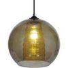 Lustres, suspensions et plafonniers Tosel Suspension globe verre ambar et fum&eacute; Jaune Unique. . Maison & D&eacute;co > Lustres, suspensions et plafonniers.
