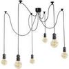 Lustres, suspensions et plafonniers Tosel Lustre grappe m&eacute;tal anthracite Gris Unique. . Maison & D&eacute;co > Lustres, suspensions et plafonniers.