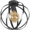 Lustres, suspensions et plafonniers Tosel Plafonnier globe m&eacute;tal anthracite Gris Unique. . Maison & D&eacute;co > Lustres, suspensions et plafonniers.