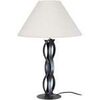 Lampes de bureau Tosel Lampe a poser droit m&eacute;tal anthracite et &eacute;cru Gris Unique. . Maison & D&eacute;co > Lampes de bureau.