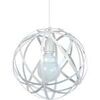 Lustres, suspensions et plafonniers Tosel Suspension globe m&eacute;tal blanc Blanc Unique. . Maison & D&eacute;co > Lustres, suspensions et plafonniers.